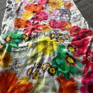 Echo Pink and Green Floral Scarf